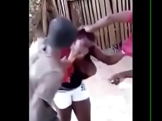 Jamaican lady fight huge tits out