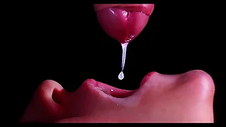 CLOSE UP: BEST Milking Brashness be beneficial to your DICK! Sucking Cock ASMR, Tongue plus Lips BLOWJOB DOUBLE CUMSHOT -XSanyAny